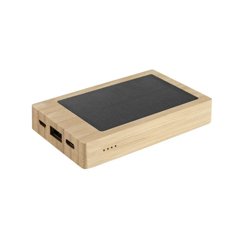 Metmaxx SolarBankProBamboo - Öko-Solar Powerbank aus Bambus