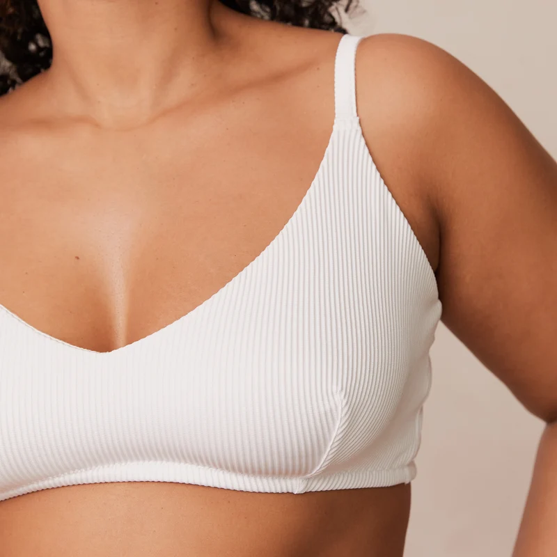 Ribbed Triangle BH - Weiß