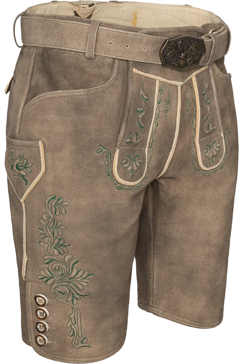 Herren Lederhose kurz aus Hirschleder