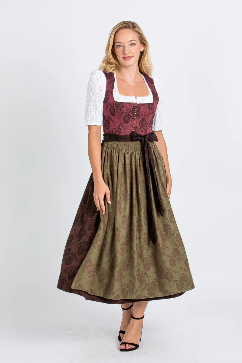 Gottseidank Dirndl Monika rose/grün