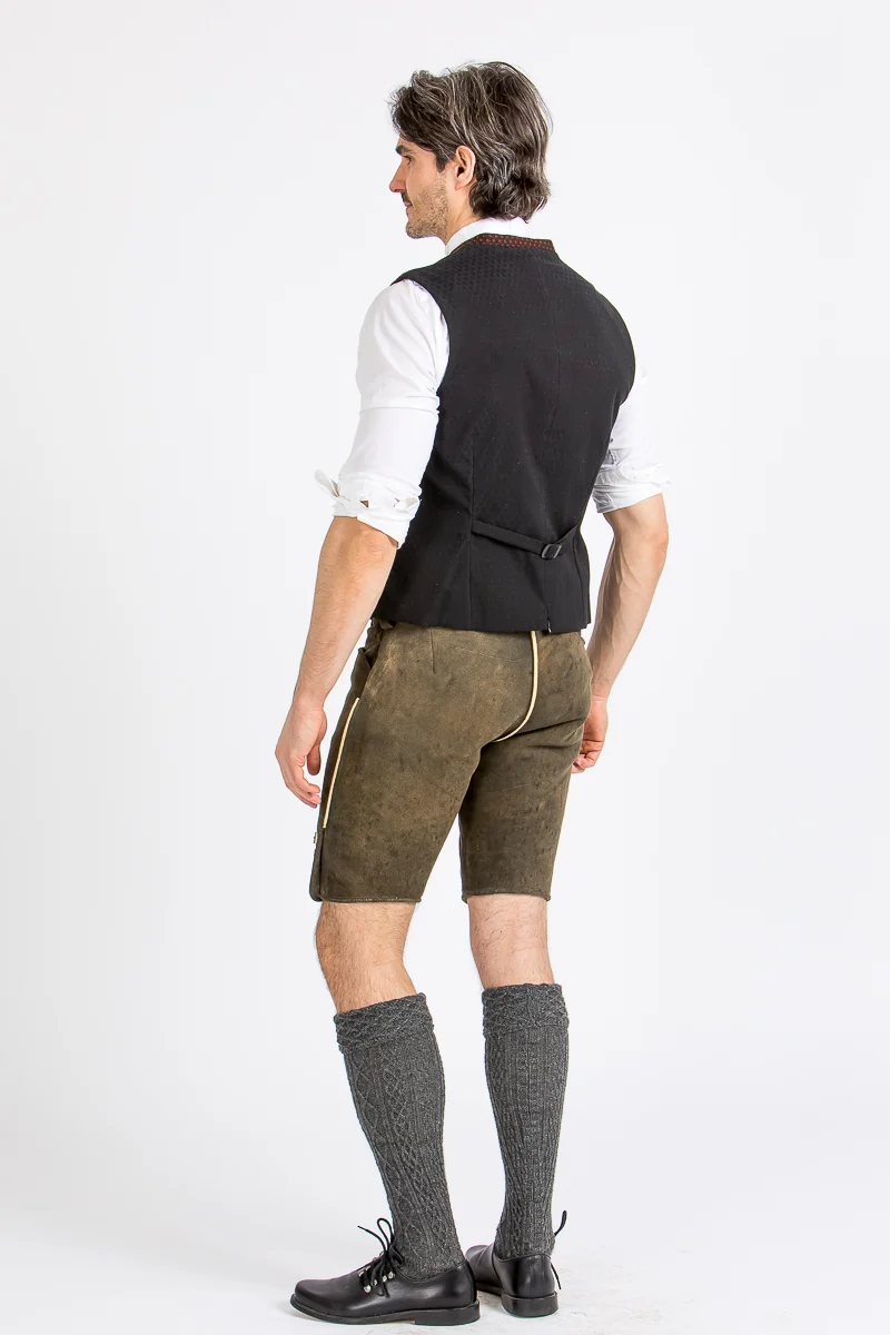 Kurze Beckert Hirschlederhose Maximus nussbaum