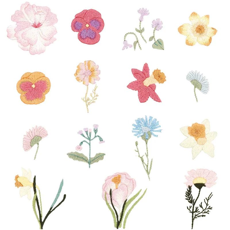 Stick and Stitch Packung "Blumen XL"
