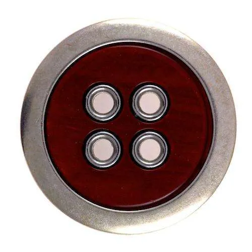 Eleganter Knopf Weinrot – Metallknopf KM-10