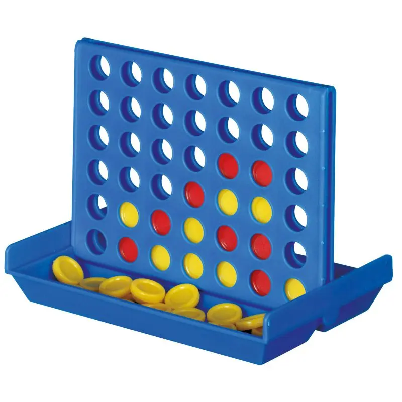 4 IN A LINE Buntes Reisespiel - Spannender Strategie-Spielspaß für Unterwegs