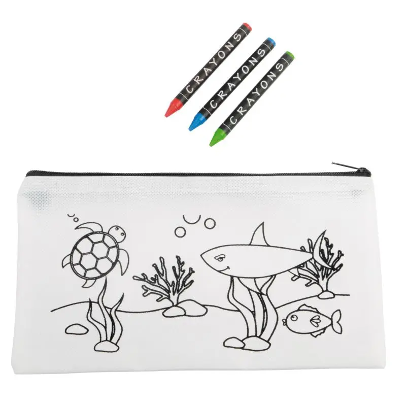 Weiße Schlampermäppchen COLOURFUL SCHOOL - Praktisches Etui für Stifte und Schreibutensilien