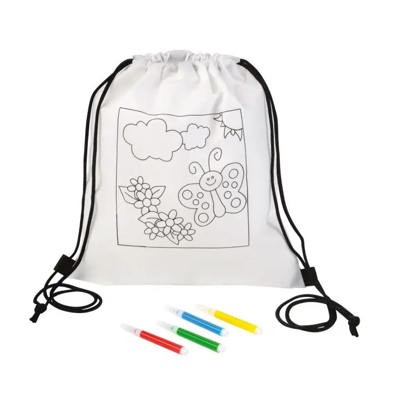 Turnbeutel zum Bemalen COLOURFUL HOBBY - Weiß, Kreativset für Kinder