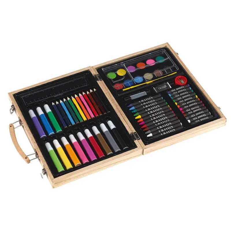 Kreativset GAUDY - in Beige für stilvolle Kunstwerke mit hochwertigen Malkasten