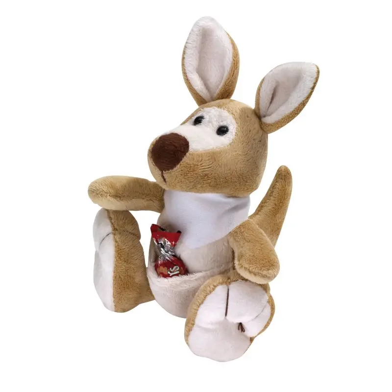 Kuscheliges Beuteltier JUMPER - in erdigen Brauntönen & reinem Weiß - Ein springfroher Freund zum Liebhaben