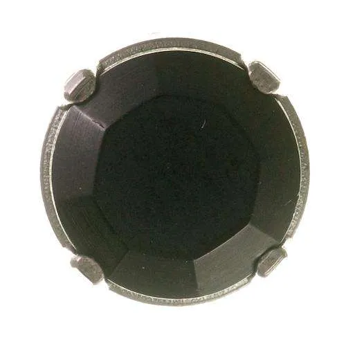 Druckknopf Strass Stein Schwarz 3,5 mm – Metallknopf NK-07
