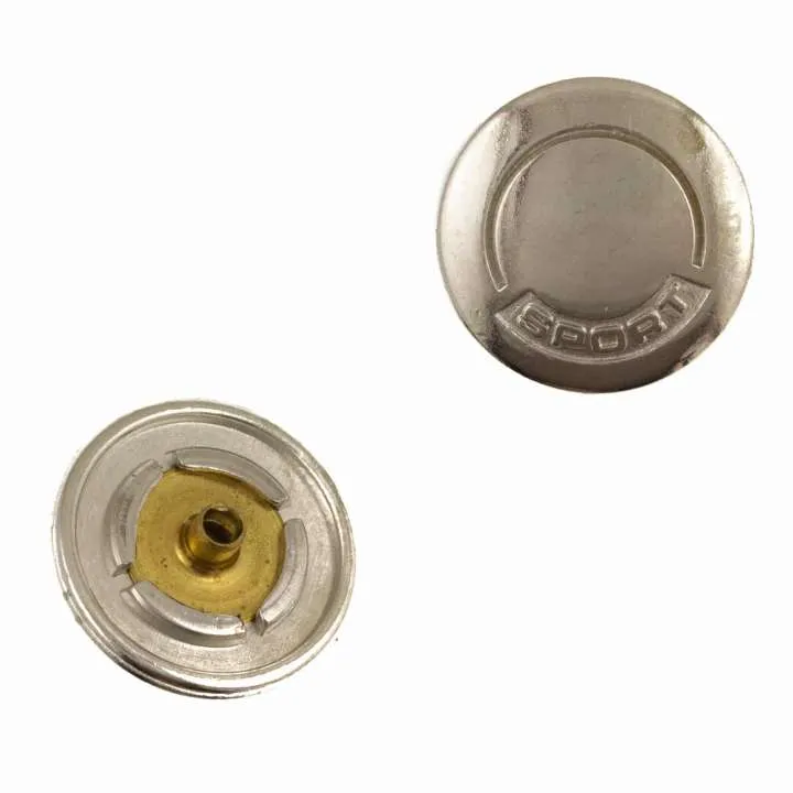 Druckknopf Sport Silberfarben – Metallknopf NK-53