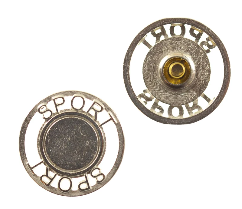 Druckknopf Sport Silberfarben – Metallknopf NK-122
