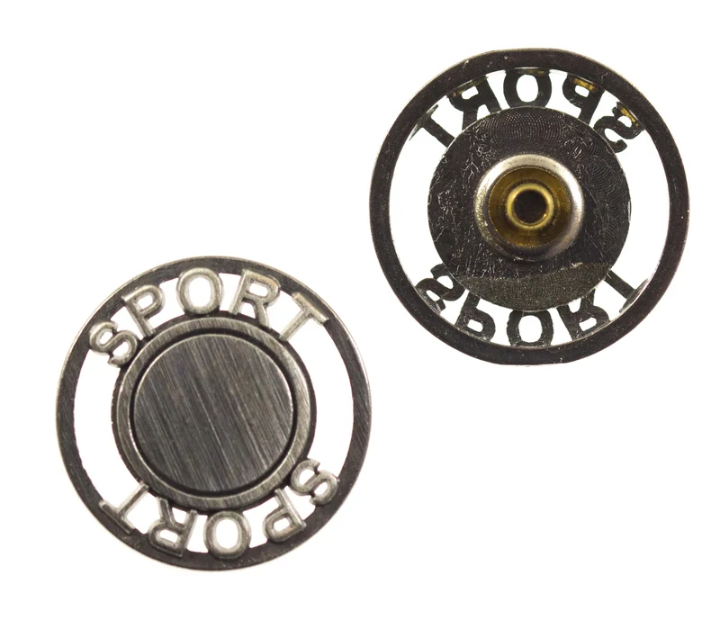 Druckknopf Sport Altsilberfarben 5 mm – Metallknopf NK-122