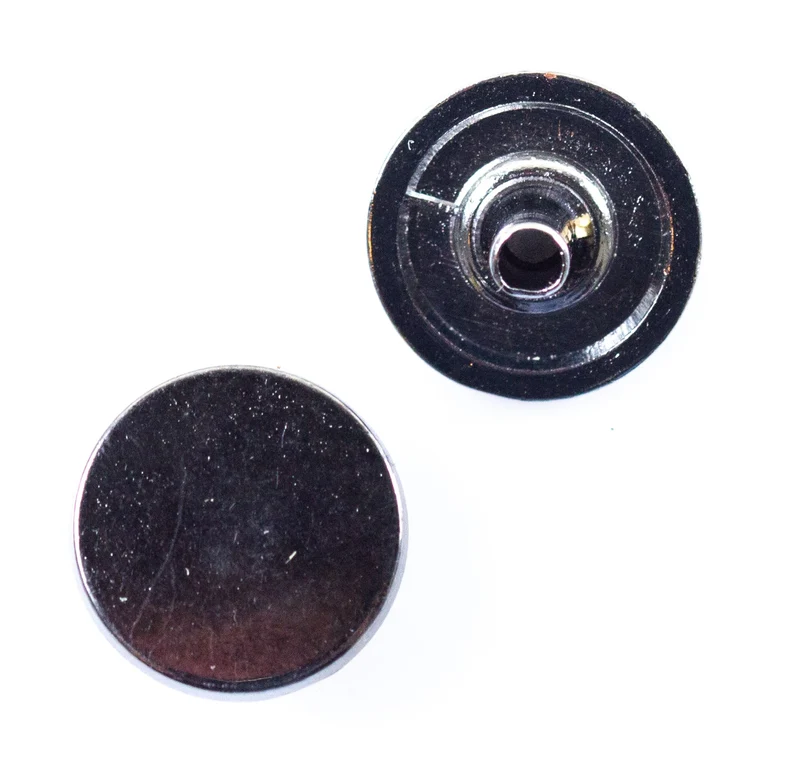 Druckknöpfe schlicht flach nk-103-stahl