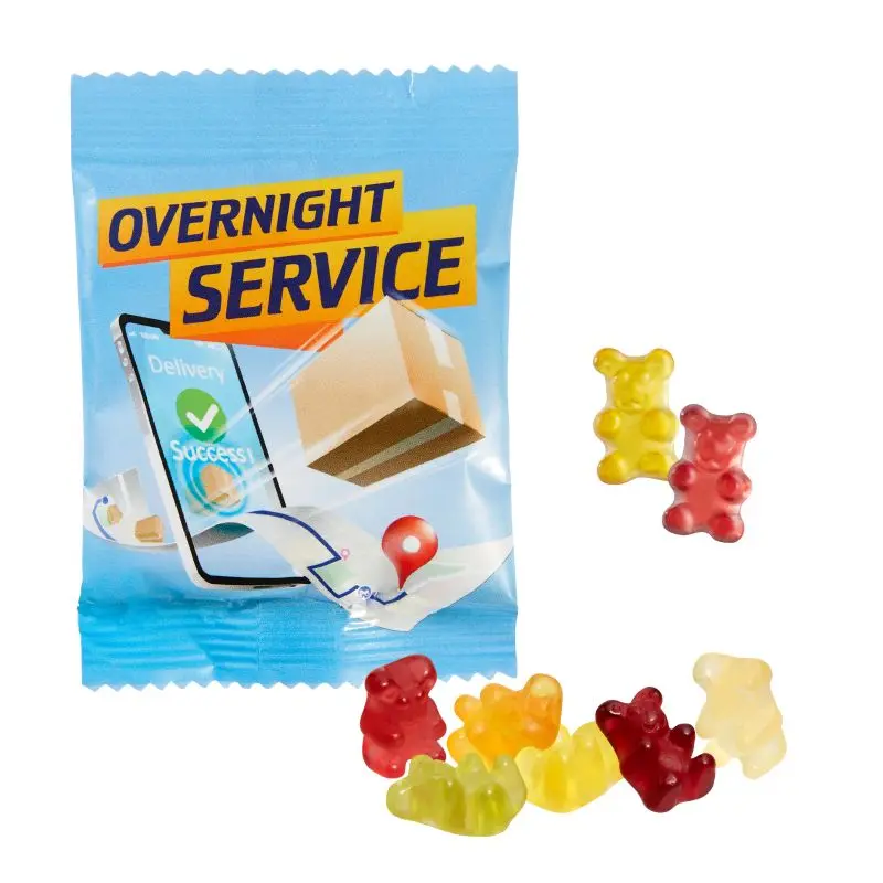 Express Fruchtgummi mit Druck: Schnelle Lieferung für Ihre Werbung