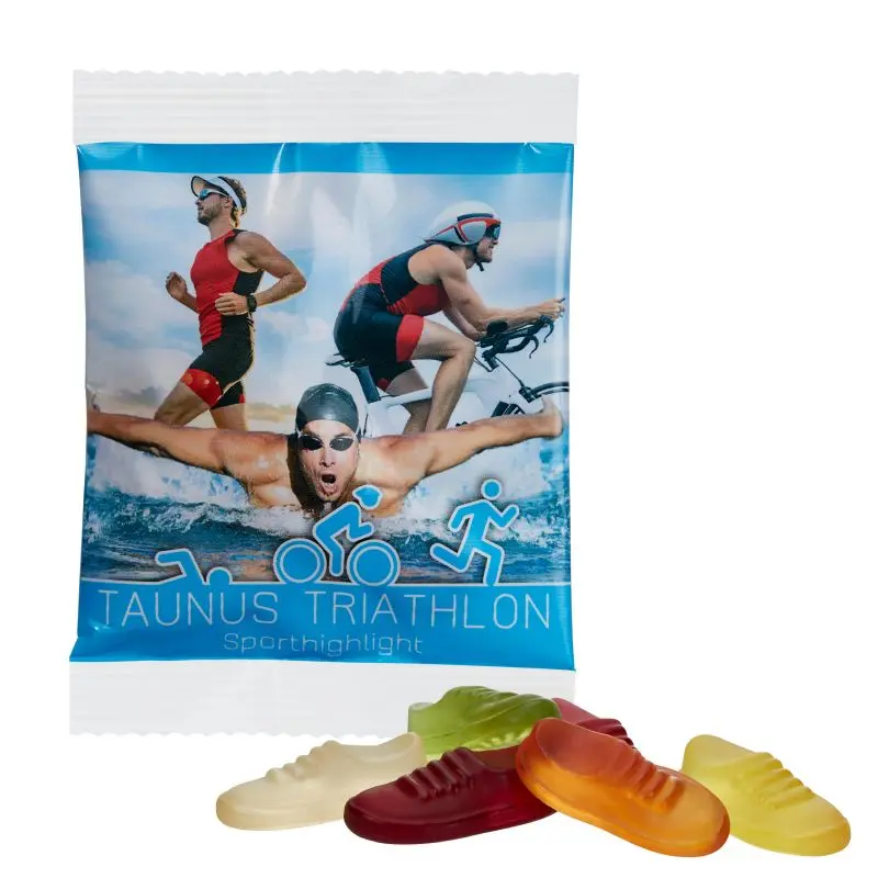 Vegane Jogger-Fruchtgummis: Energie-Snack im öko-freundlichen Tütchen