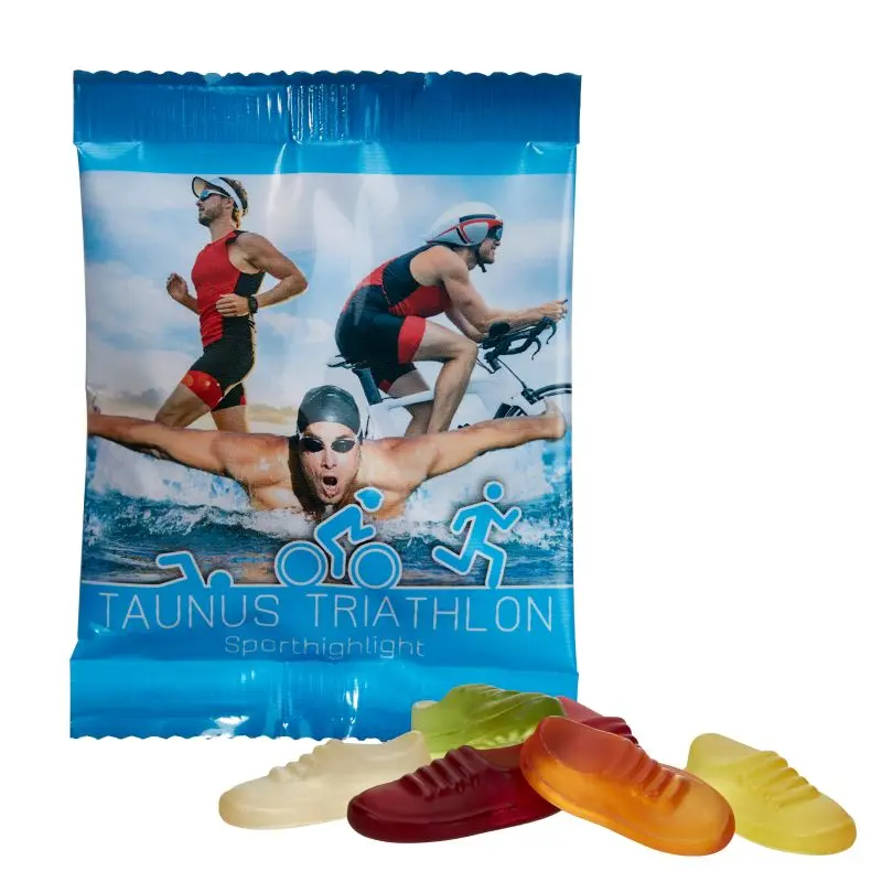 Vegane Jogger-Fruchtgummis: Natürlicher Snack im personalisierten Tütchen