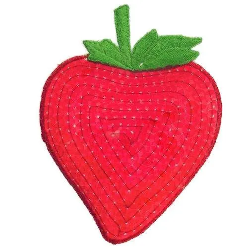 Applikation Erdbeere Rot-Grün – Pailletten AM-68