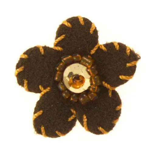 Bügelbild Blüte Braun – Applikation AM-36