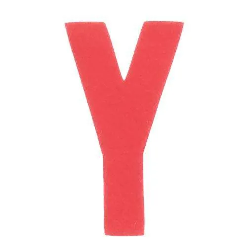 Applikation Buchstabe Y Rot – Stoffapplikation AM-33-10
