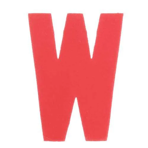 Applikation Buchstabe W Rot – Stoffapplikation AM-33