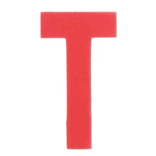 Applikation Buchstabe T Rot – Stoffapplikation AM-33