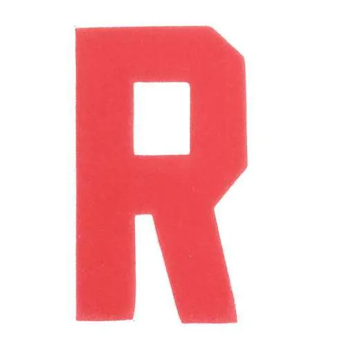 Applikation Buchstabe R Rot – Stoffapplikation AM-33