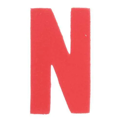Applikation Buchstabe N Rot – Stoffapplikation AM-33-5