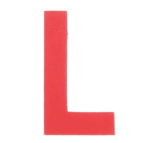 Applikation Buchstabe L Rot – Stoffapplikation AM-33
