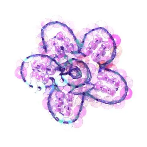 Applikation Blüte Rosa – Pailletten AM-8