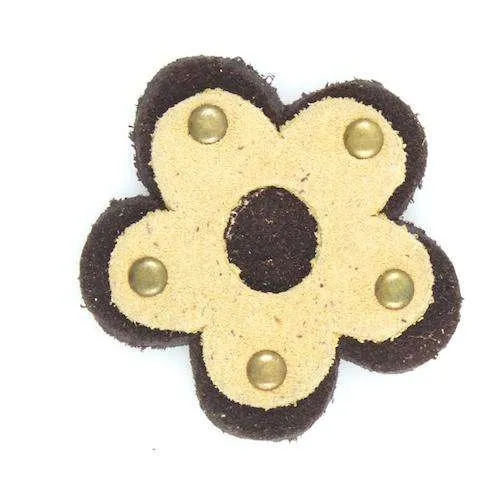 Applikation Blüte Beige – Lederapplikation AP-2