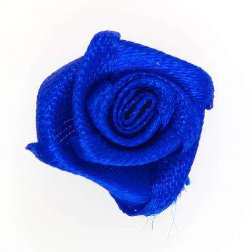 Applikation Bändchen Rose Blau – Stoffapplikation AP-100