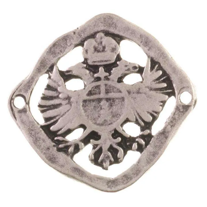 Applikation Adler und Krone Altsilber 25 mm – Metall TA-27